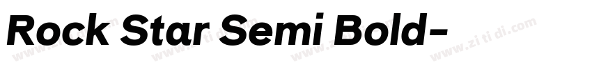 Rock Star Semi Bold字体转换